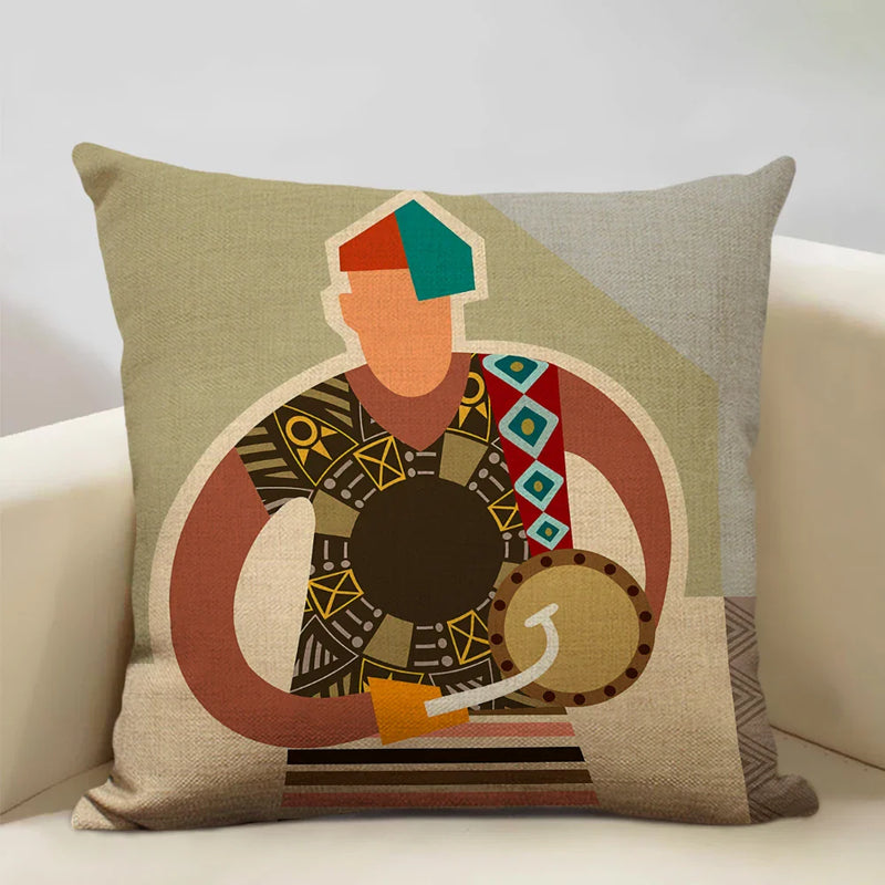 Axyaa African Ladies Decorative Pillow Case for Fashionable Home Decor