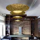 Axyaa Luxury Gold Disc Chandelier for Living Room & Dining Room
