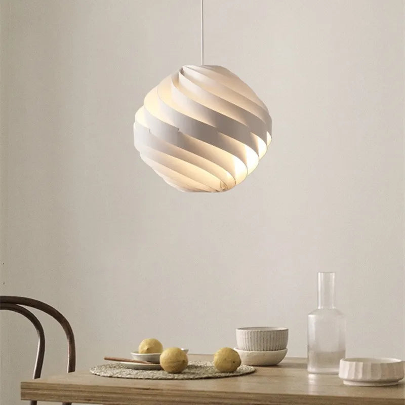 Axya Turbo Pendant Light: White Globe Hanging Lamp for Home Decor & Bedroom