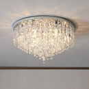 Axyaa Crystal Pendant Chandelier with E14 Holder for Modern Bedroom Lighting