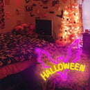 Axyaa Halloween Bats Neon Light Sign for Spooky Home Parties and Kids Room