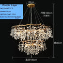 Axyaa Crystal Sky Chandelier: Elegant Ceiling Lighting for Hotel, Bedroom, Restaurant, Bar Counter