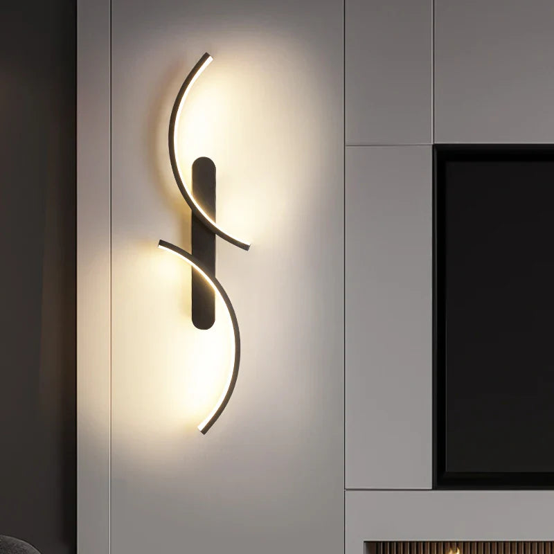 Axyaa Modern LED C Shape Wall Sconce for Home Decor Lighting in Living Room Bedroom Hallway Office