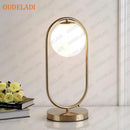 Axyaa Frosted Glass Ball Table Lamp Gold Silver Brass Black Study Bedroom Lighting