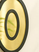Axyaa BOO Shape Acrylic Wall Mirror, Black & Gold Spooky Aesthetic Decor for Home & Party