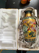 Axyaa Jingdezhen Chinese Enamel Vase Decorations for Home Living Room Antique Rack