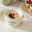 Axyaa Ceramic Mug European Food Bowl Oat Large Capacity Cup Water Bottle