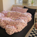 Axyaa Korean Pink Girls Bedding Set 2025 - Queen/Full Size Quilt Cover Set