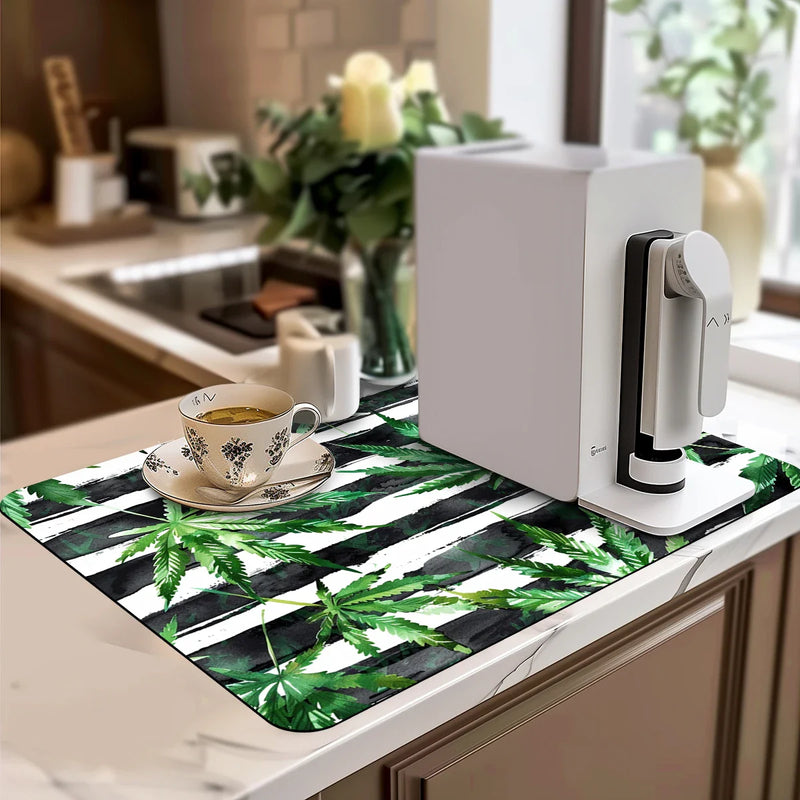 Axyaa Watercolor Lines Absorbent Draining Mat