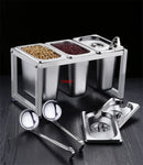 Axya Buffet Pan with Rack Serving Bowl, Buffet Basin & Seasoning Tray