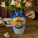 Axyaa Hand-Painted Window Hydroponic Flower Vase for Living Room Entrance