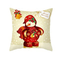 Axyaa Festive Christmas Pillow Case for Sofa Decor Merry Xmas Cushion Cover