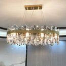 Axyaa Modern K9 Crystal Chandelier for Living Room Bedroom Kitchen Island