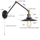 Axyaa Vintage Loft LED Wall Lights with Pull Chain Switch for Bathroom Mirror Stair Light
