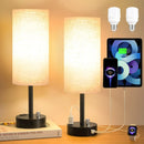 Axyaa Dimmable LED Desk Lamp with USB A+C Port, Rechargeable Reading Light for Bedroom