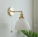Axyaa Ceramic Wall Lamp with Knob Switch - Home Lighting