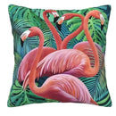 Axyaa Tropical Paradise Flamingos Pillow Covers - Sofa Bedroom Car Cushion Cover