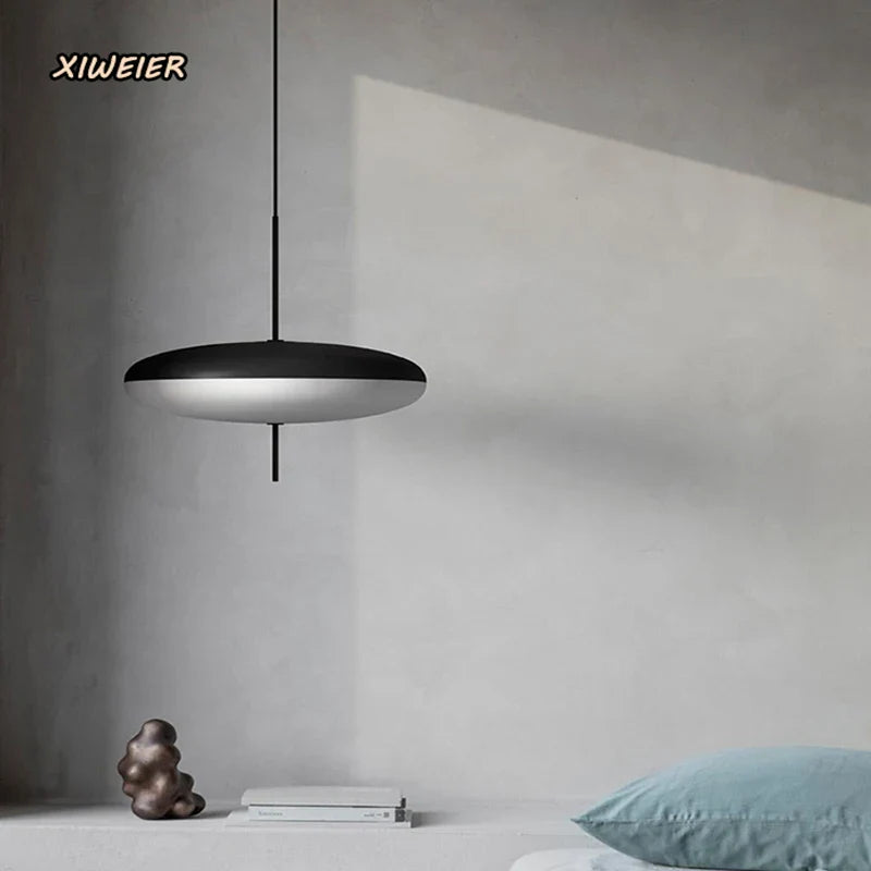 Axyaa Modern LED Black & White Chandelier for Restaurant, Living Room, Bedroom.