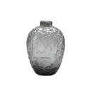 Axyaa Frosted Glass Vase - Elegant Decor for Living Room with Transparent Design