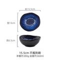 Axyaa Blue Ceramic Tableware Set - Steak Plate, Salad Bowl, Fish Plate, Sauce Dish
