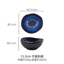 Axyaa Blue Ceramic Tableware Set - Steak Plate, Salad Bowl, Fish Plate, Sauce Dish