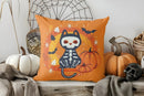 Axyaa Halloween Skeleton Pumpkin Moon Pillow Cover for Sofa Bedroom Car