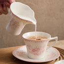 Axyaa Floral Ceramic Tableware Set - Gravy Boat, Sauce Dispenser, Coffee Cup, Milk Pot.