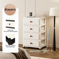 Axyaa 13.8 Inch Drawer Storage Cabinet, 3-6 Tier, Large Capacity, Multi-Color Options