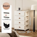 Axyaa 13.8 Inch Drawer Storage Cabinet, 3-6 Tier, Large Capacity, Multi-Color Options