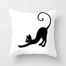 Axyaa Cartoon Black Cat Cushion Cover 45*45cm