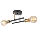 Axyaa Modern Black/Gold LED Chandelier Ceiling Lamp for Living Room & Bar