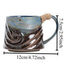 Axyaa Coarse Pottery Retro Shaped Ceramic Mug - High Aesthetic Household Cup