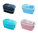 Axyaa Double-Layer Bento Box - 800ml Fitness Lunch Container with Cute Design