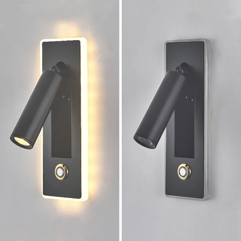 Axyaa Dimmable LED Sconce Lamps with Touch Switch, Rotation Reading Lights