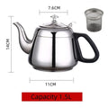 Axyaa Stainless Steel Teapot Pot 1.2L-2L for Hot Water, Coffee, Induction, Home, Camping