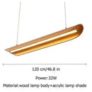 Axyaa Modern LED Wood Chandelier for Office and Restaurant Lighting