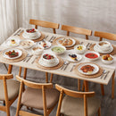 Axyaa Porcelain Dinnerware Set: 12/16/18/24 pcs with Plates, Bowls - Classic White