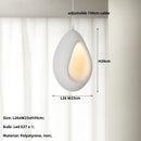 Axyaa White Wabi Sabi E27 LED Pendant Chandelier for Home Bar Decor