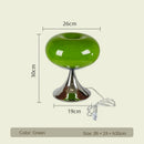 Axyaa Green/Yellow Apple Glass Desk Lamp with LED Projection Lighting