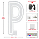 Axyaa Large Colorful Neon Light Sign with A-Z Alphabet & Free Stand
