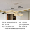 Axyaa Modern Crystal Chandelier LED Ceiling Pendant Lights