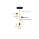 Axyaa Walnut Ceramic Nordic LED Pendant Lights: Modern Japanese Style for Home, Cafe, Restaurant.