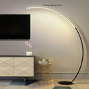 Axyaa Nordic C-Shaped LED Lamp with Remote Control - Black/White