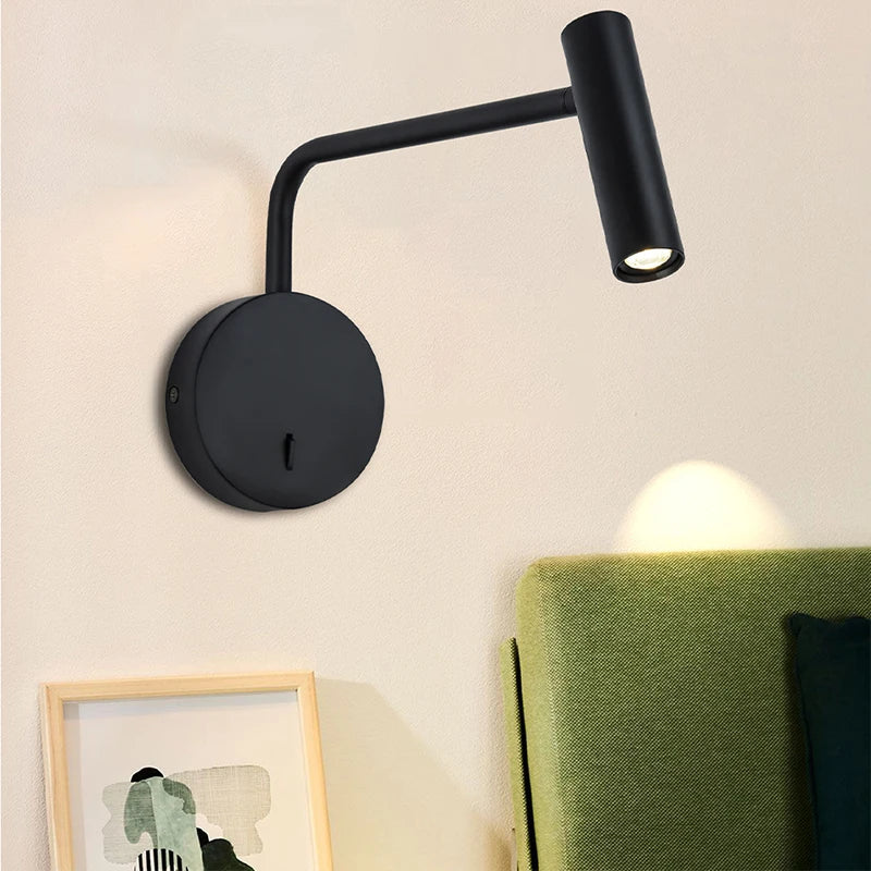 Axyaa Gold LED Wall Sconce 9W Switch Indoor Lamp for Living Room Bedroom Lighting