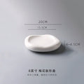 Axyaa Pure White Double-layer Ceramic Dishes for Molecular Cuisine