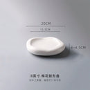 Axyaa Pure White Double-layer Ceramic Dishes for Molecular Cuisine