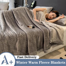 Axyaa Thicken Velvet Blanket - Soft, Warm Coral Fleece Quilt for Autumn/Winter