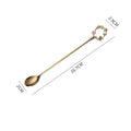 Axyaa Flower Dessert Spoon Fork Set Stainless Steel Coffee Tea Ice Cream Kitchen Tableware
