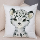 Axyaa Animal Cushion Cover - Cute, Watercolor, Sofa Decor Pillowcase