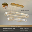 Axyaa Dimmable Crystal Chandelier: Modern LED Pendant Light for Stairs, Luminaria Fixtures